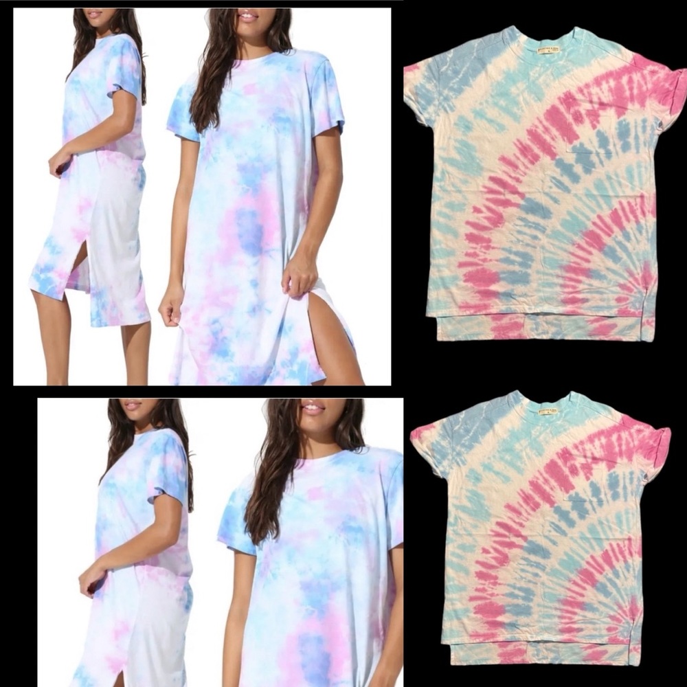ELECTRIC & ROSE TIE DYE T-SHIRT DRESS